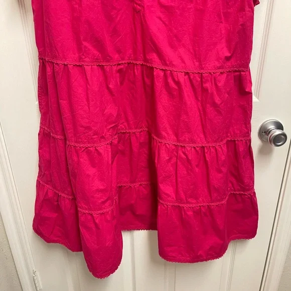 Roller Rabbit Raspberry Pink Tiered Dress - Picture 3 of 10